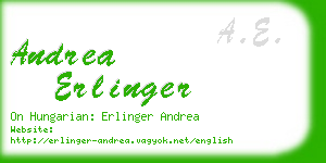 andrea erlinger business card